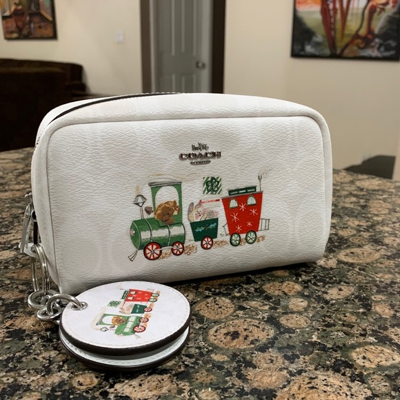 Boxy Cosmetic Case  Mirror Charm Signature Canvas - Picture 6 of 7